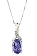 Genuine Tanzanite and Diamonds Set, 10kt White Gold.....................NOW-4