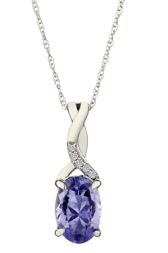Genuine Tanzanite and Diamonds Set, 10kt White Gold.....................NOW