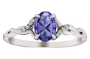 Genuine Tanzanite and Diamonds Set, 10kt White Gold.....................NOW-3