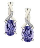 Genuine Tanzanite and Diamonds Set, 10kt White Gold.....................NOW-2