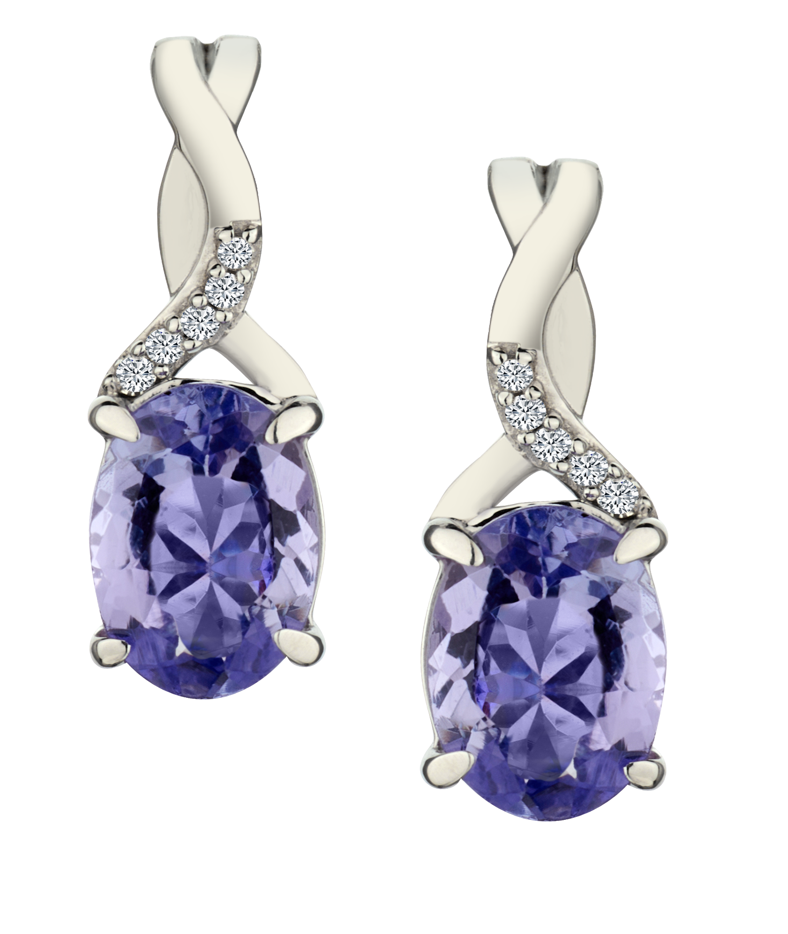 2.47 Carats of Genuine Tanzanite and Diamonds Set, 10kt White Gold.....................NOW