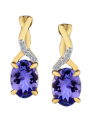 Genuine Tanzanite and Diamonds Set, 10kt Yellow Gold.....................NOW-2