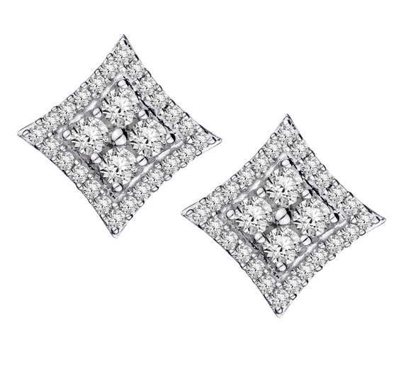 1.00 Carat of Diamonds Earrings & Pendant Set, 10kt White Gold.....................NOW