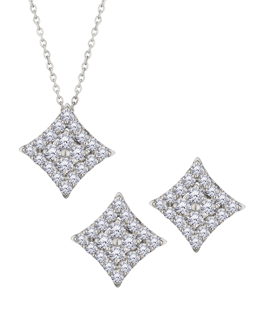 2.76 Carat Of Lab Grown Diamonds Set, Silver.....................NOW