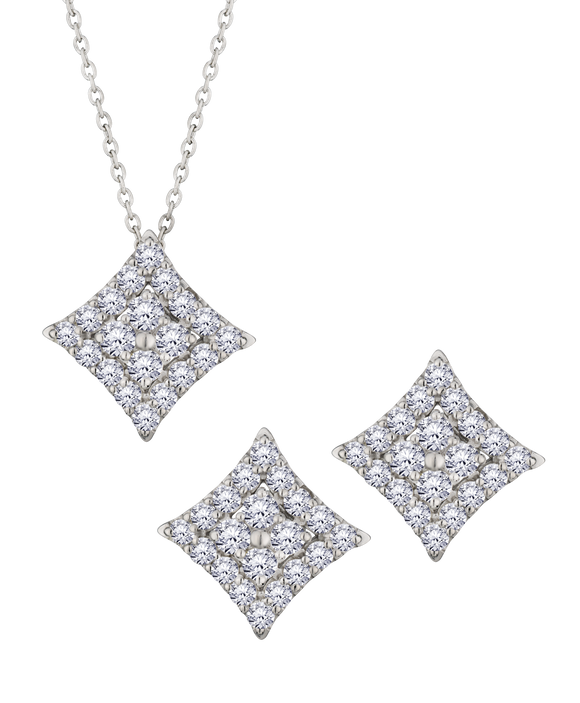 2.76 Carat Of Lab Grown Diamonds Set, Silver.....................NOW