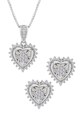.25 Carat of Lab Grown Diamonds Heart Set, Sterling Silver.....................NOW - Griffin Jewellery Designs