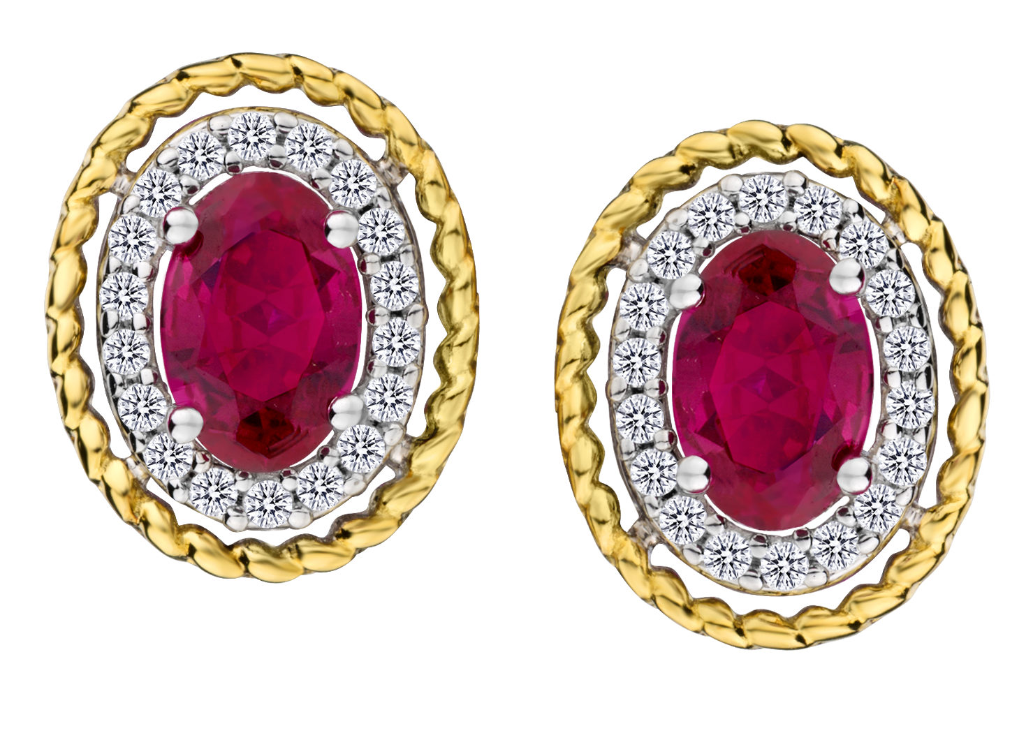 Created Ruby Ring, Earring, & Necklace Set, Silver.....................NOW