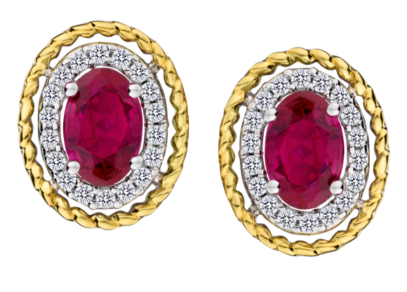 Created Ruby Ring, Earring, & Necklace Set, Silver.....................NOW