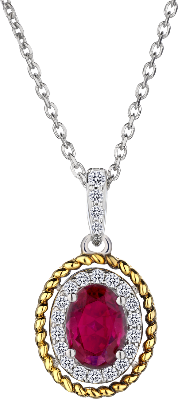 Created Ruby Ring, Earring, & Necklace Set, Silver.....................NOW