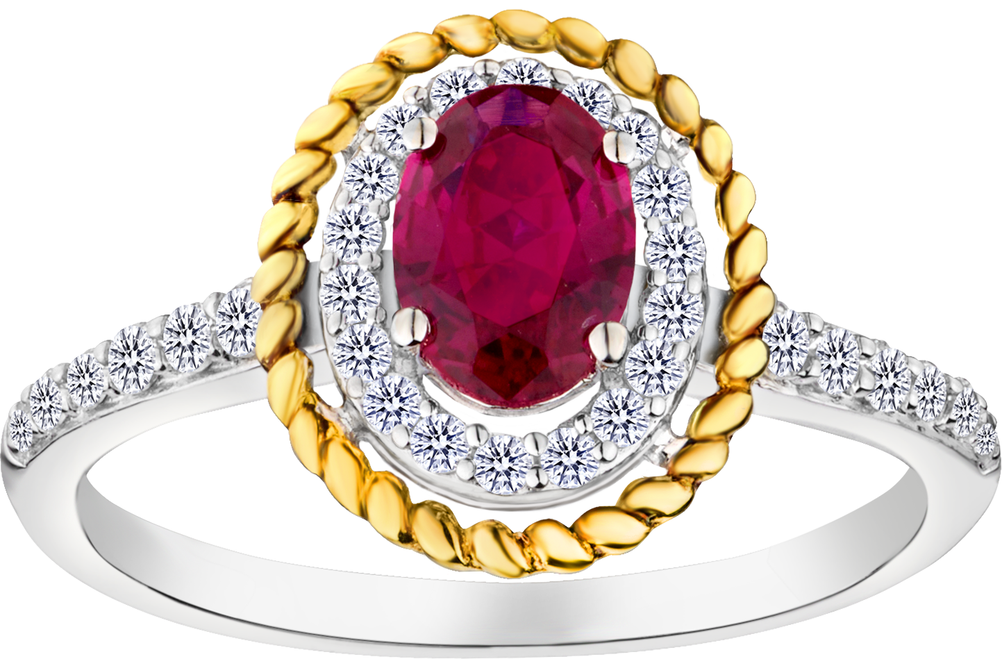 Created Ruby Ring, Earring, & Necklace Set, Silver.....................NOW