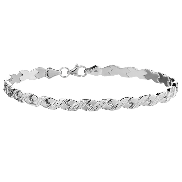 "X" Bracelet, 10kt White Gold............NOW