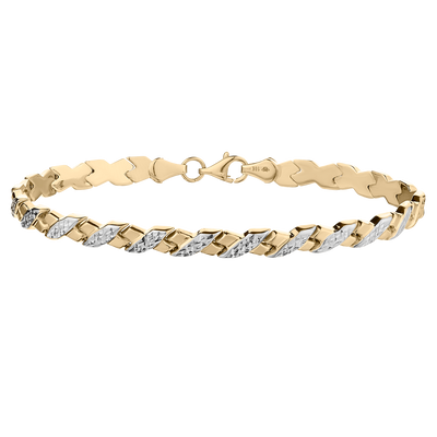 "X" Bracelet, 10kt Two Tone.............NOW