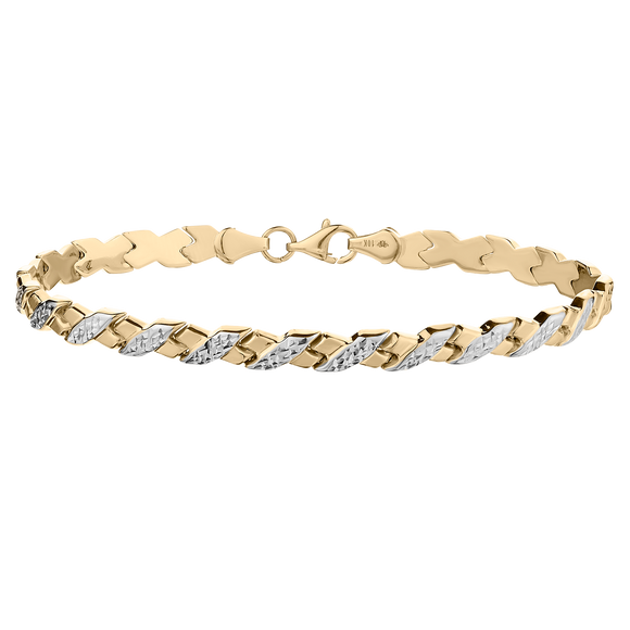 "X" Bracelet, 10kt Two Tone.............NOW