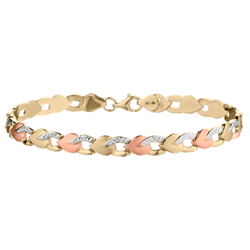 Heart Gold Bracelet, 10kt Tri-Colour.............NOW - Griffin Jewellery Designs