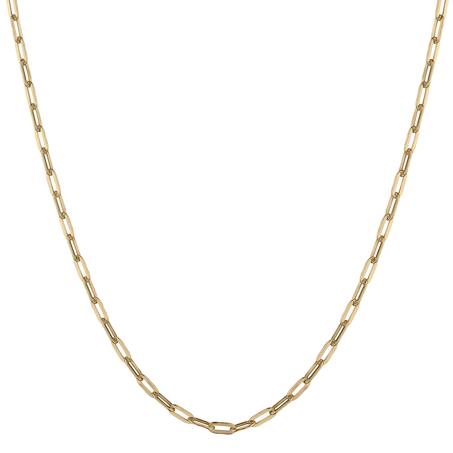 18" PAPERCHLIP CHAIN, 14kt YELLOW GOLD.................NOW