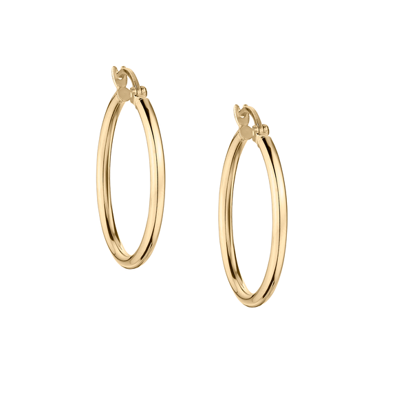 25mm Hoop Earrings, 10Kt Yellow Gold.............Now