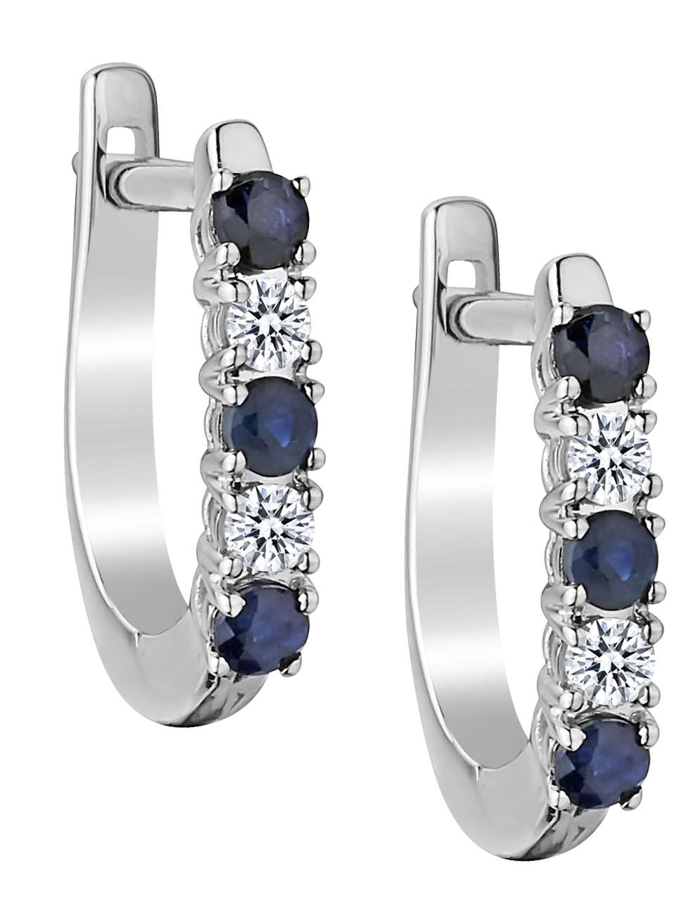 .13 Carat of Diamonds & Sapphire Earrings, 10kt White Gold.......................NOW