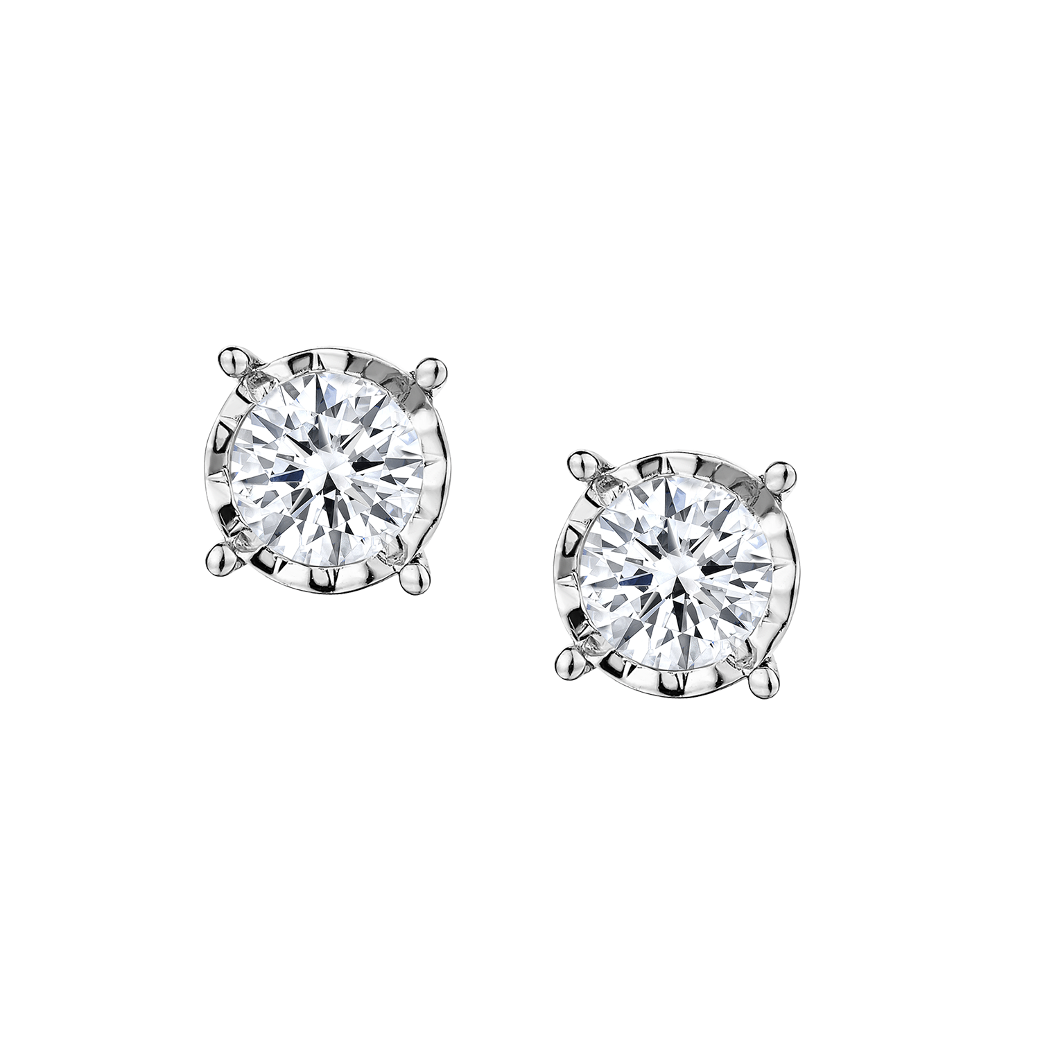.50 CARAT DIAMOND "MIRACLE" EARRINGS, 14kt WHITE GOLD.....................NOW