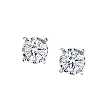 1.00 Carat of Diamonds "Miracle" Earrings, 14kt White Gold......................NOW