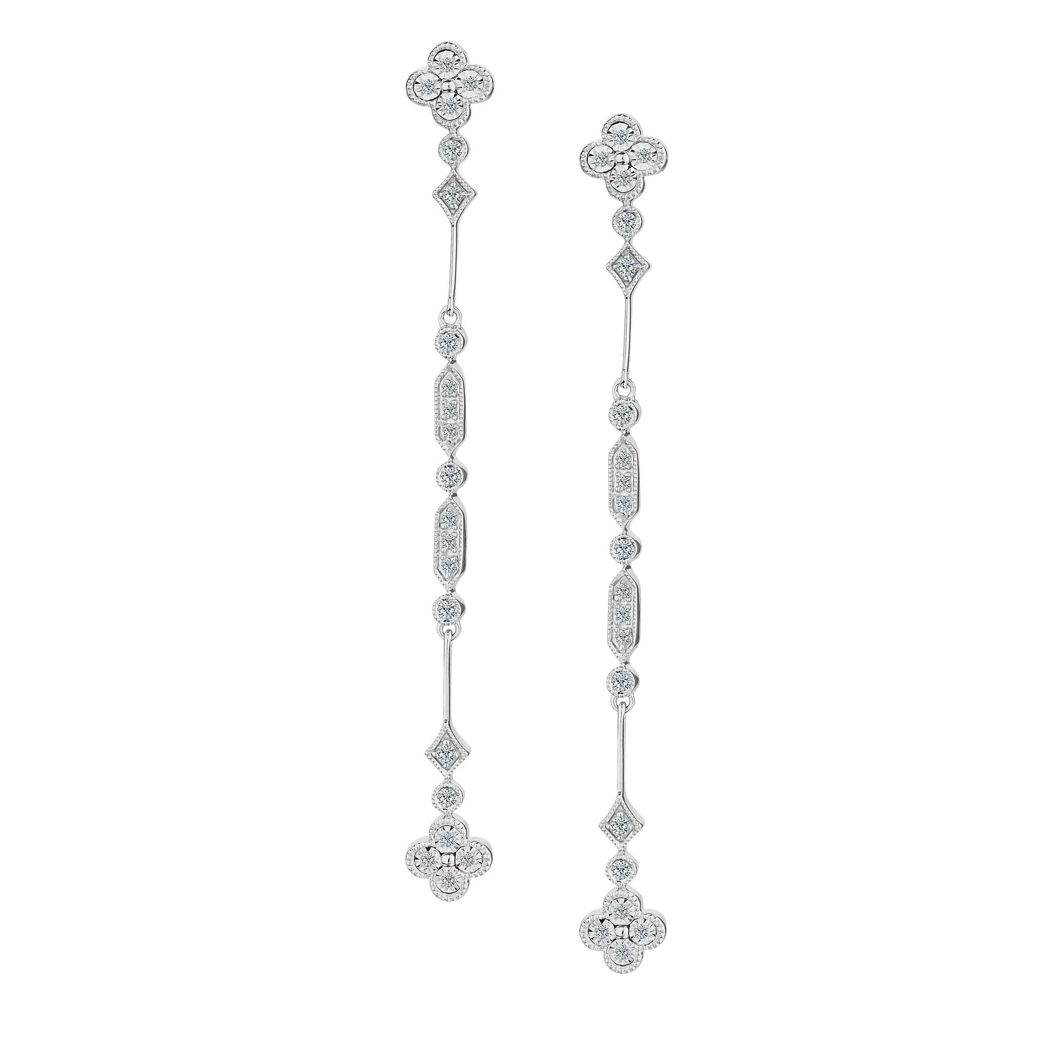 .20 Carat Diamond Drop Earrings,  10kt White Gold. Griffin Jewellery Designs