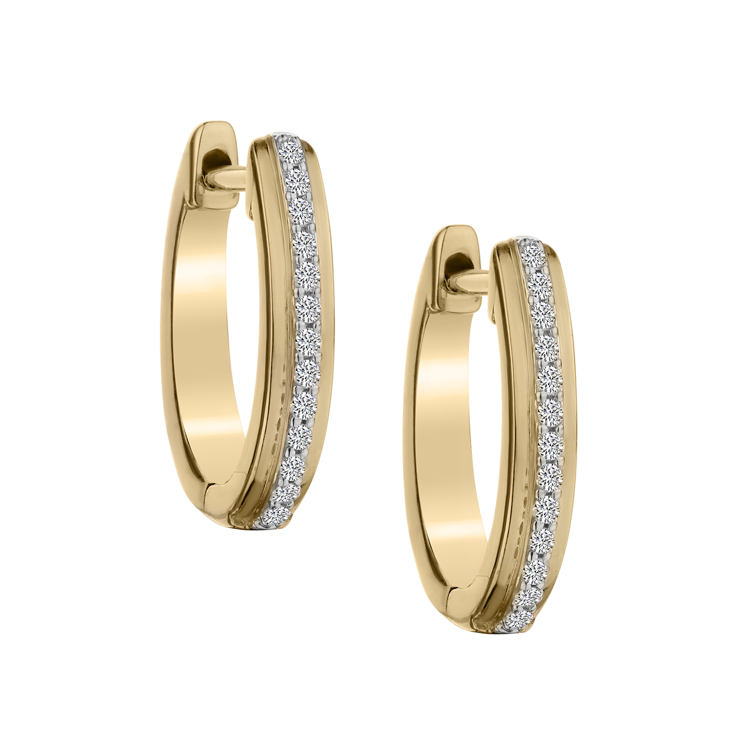 .15 CARAT DIAMOND EARRINGS, 10kt YELLOW GOLD, WITH 14kt YELLOW GOLD POSTS......................NOW