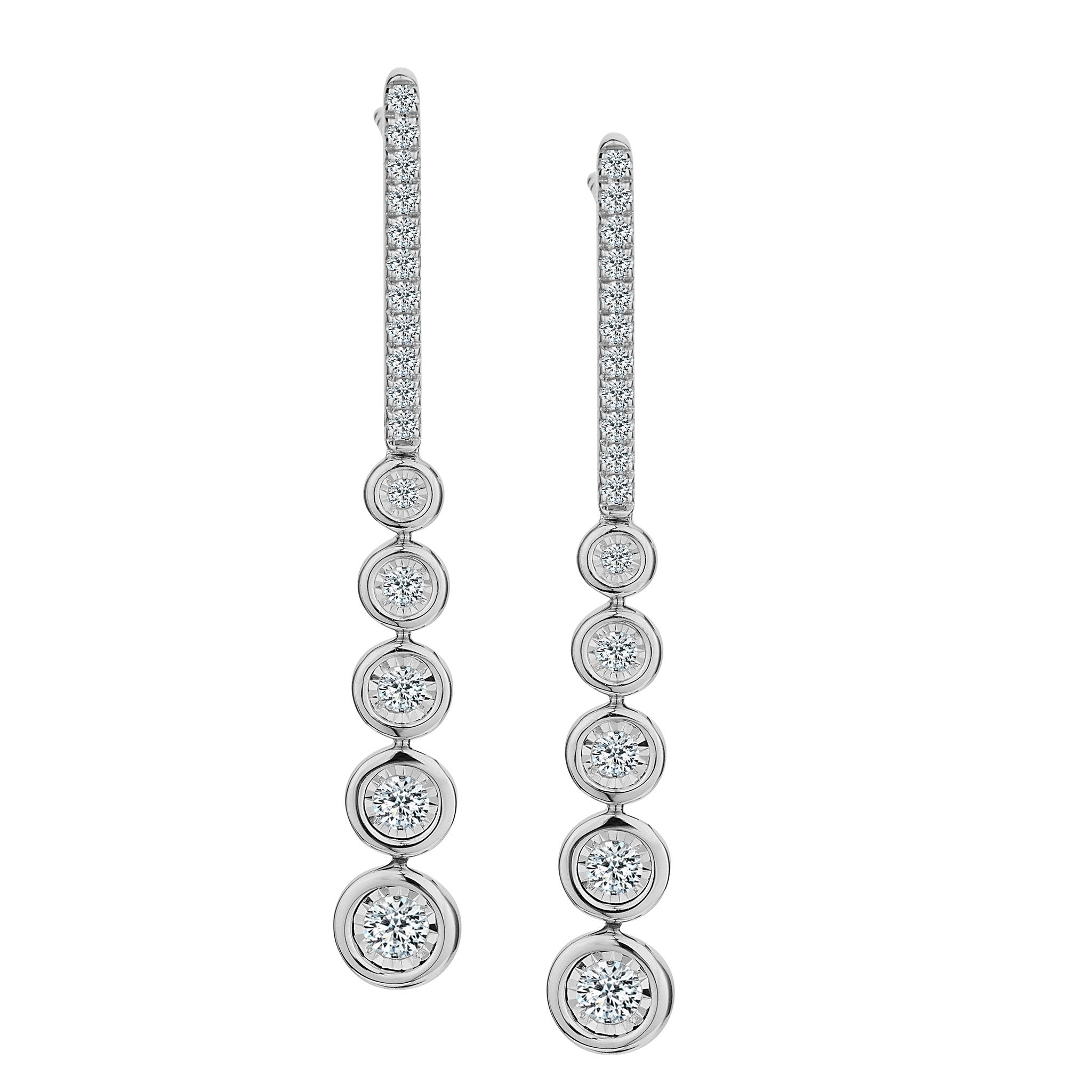 .50 Carat Diamond Drop Earrings,  10kt White Gold. Griffin Jewellery Designs