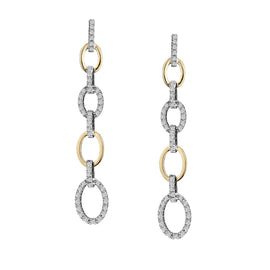 .25 Carat Diamond Drop Earrings,  10kt Yellow Gold. Griffin Jewellery Designs