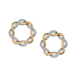 .20 Carat of Diamonds "Love Weave" Earrings, 10kt Yellow Gold.......................NOW