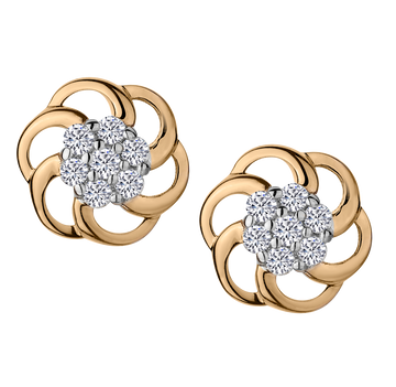 .10 Carat Diamond "Flower" Earrings, 10kt Yellow Gold.......................NOW - Griffin Jewellery Designs