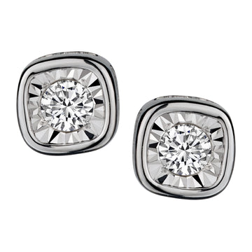 .17 Carat of Diamonds 'Cushion" Shaped Stud Earrings, 10kt White Gold.......................NOW - Griffin Jewellery Designs