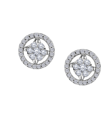 .25 Carat of Diamonds Halo Earrings, 10kt White Gold.....................NOW