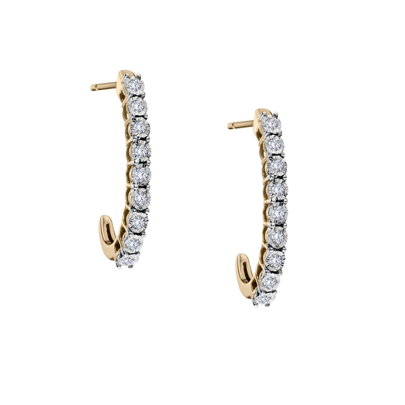.25 Carat of Diamonds Earrings, 10kt Yellow Gold.....................NOW
