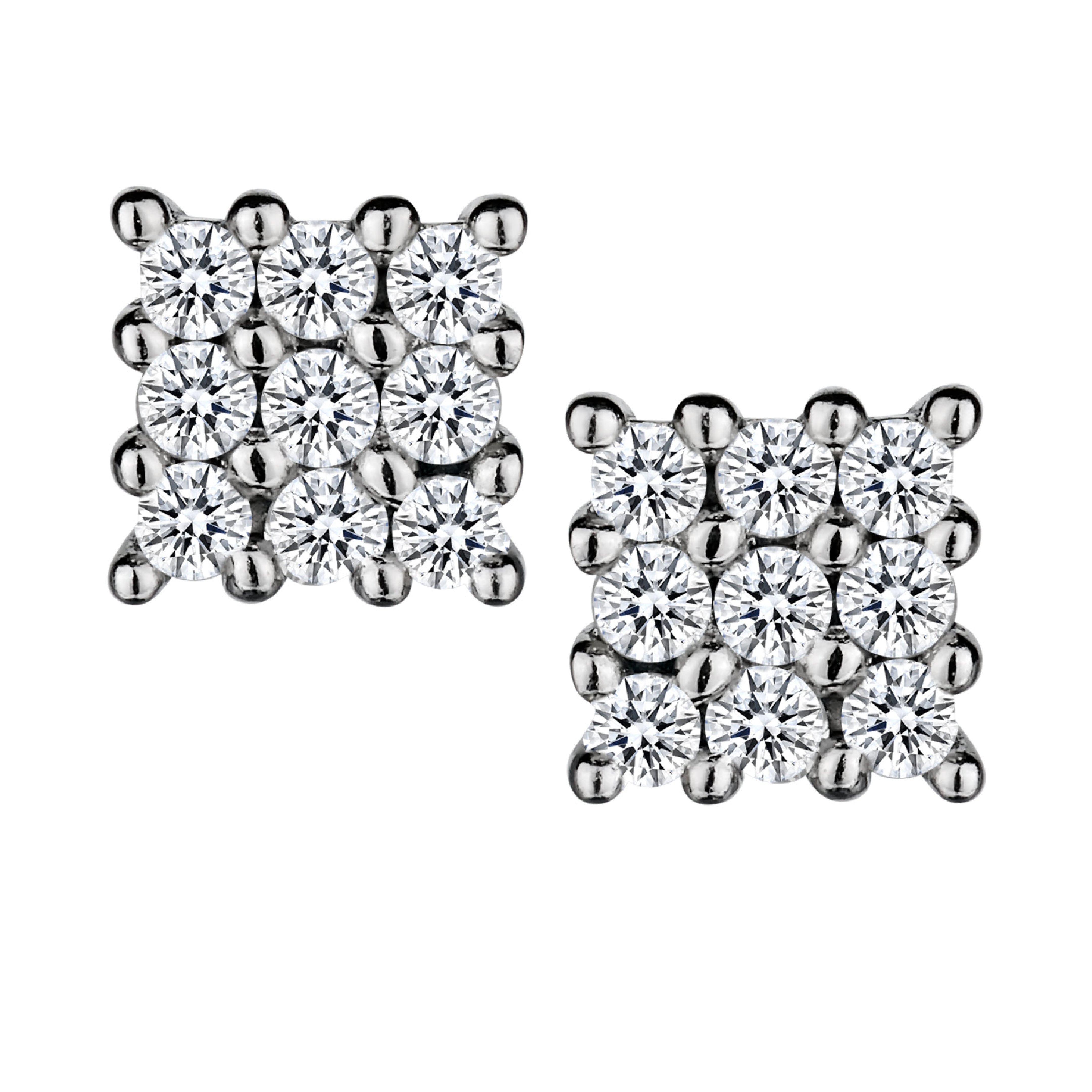 Product photo of Sterling Silver .20 Carat of Diamonds Stud Earrings from Griffin Jewellery Designs