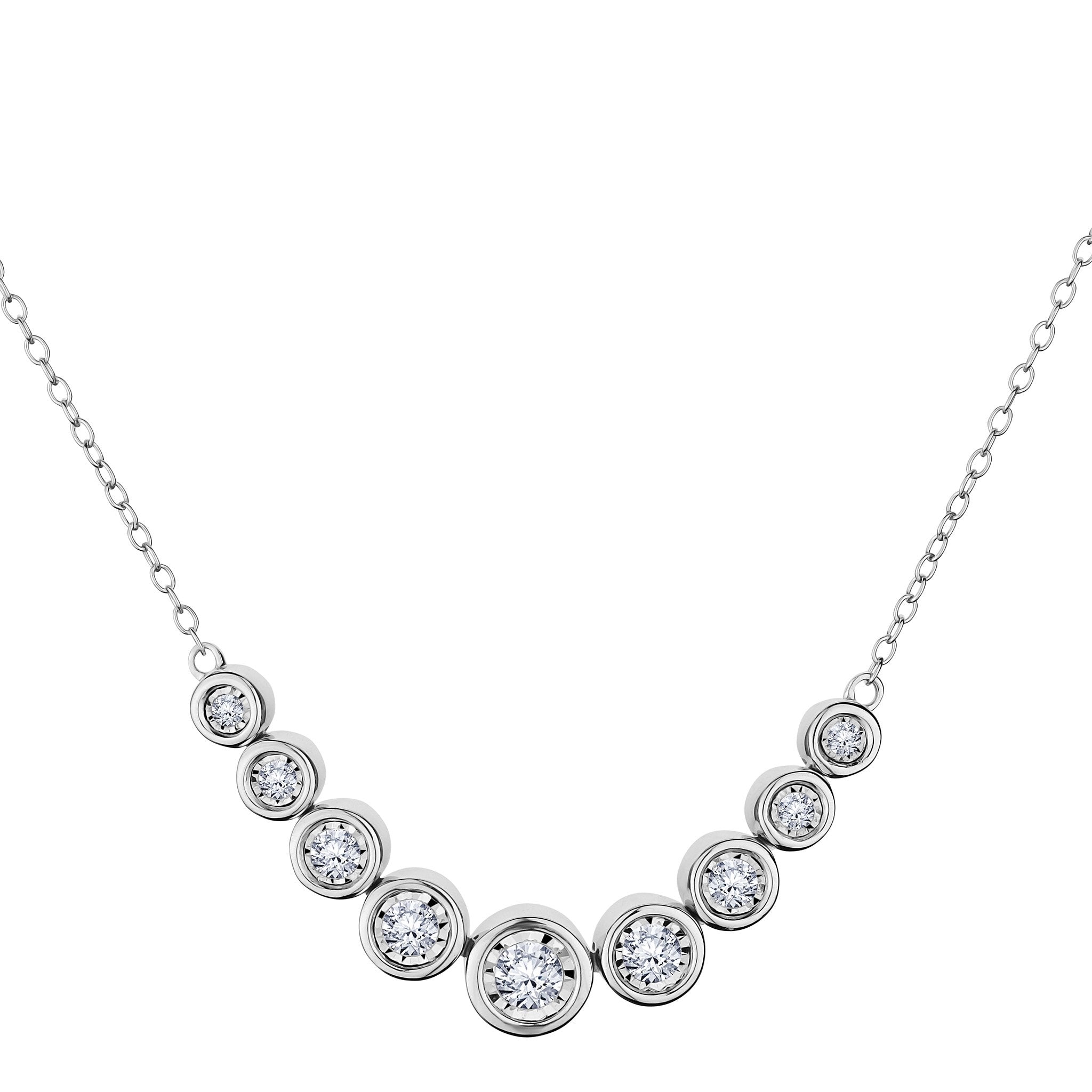 .50 Carat Diamond Necklace,  10kt White Gold. Necklaces and Pendants. Griffin Jewellery Designs. 