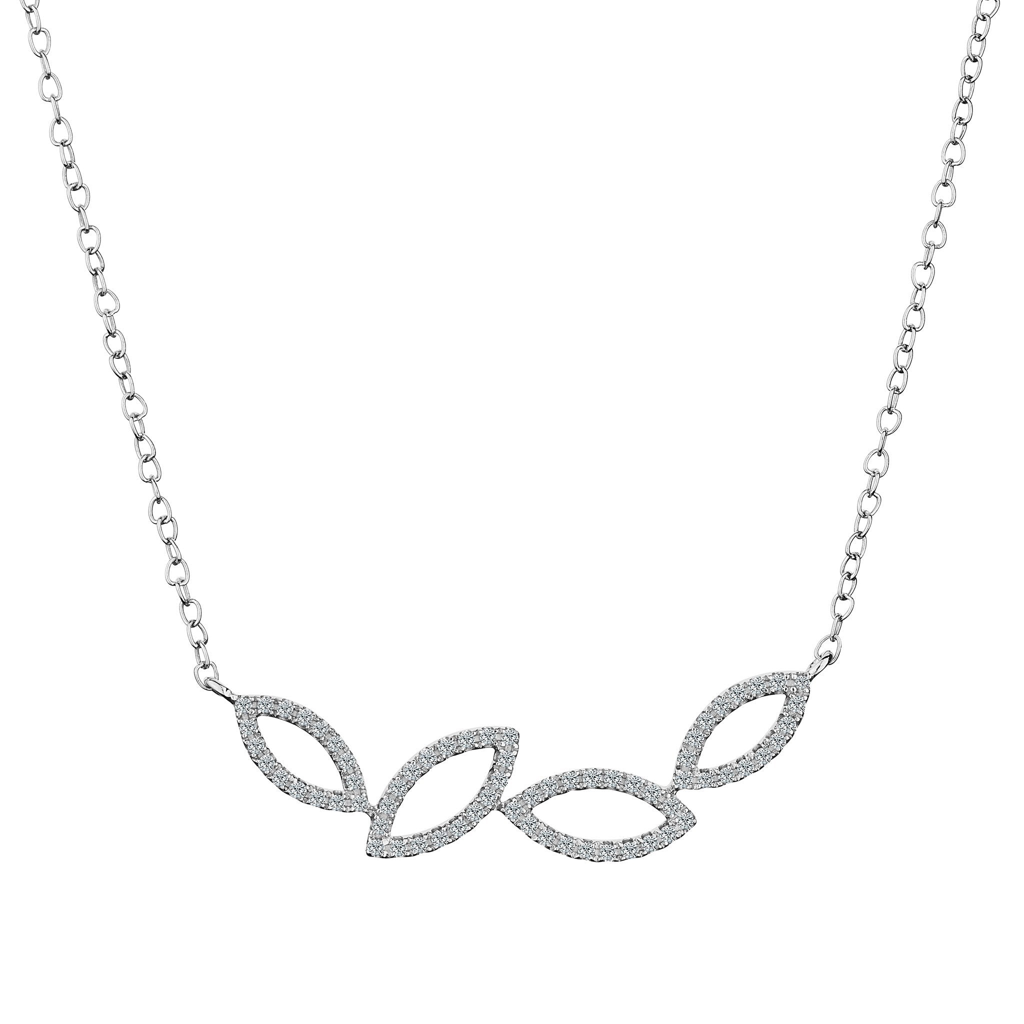 .20 Carat Diamond "Falling Leaves" Necklace,  10kt White Gold. Necklaces and Pendants. Griffin Jewellery Designs.