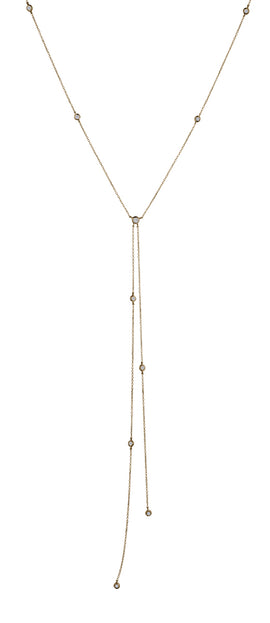 .15 Carat Round Diamond Dangle Necklace, 10kt Yellow Gold. Necklaces and Pendants. Griffin Jewellery Designs.