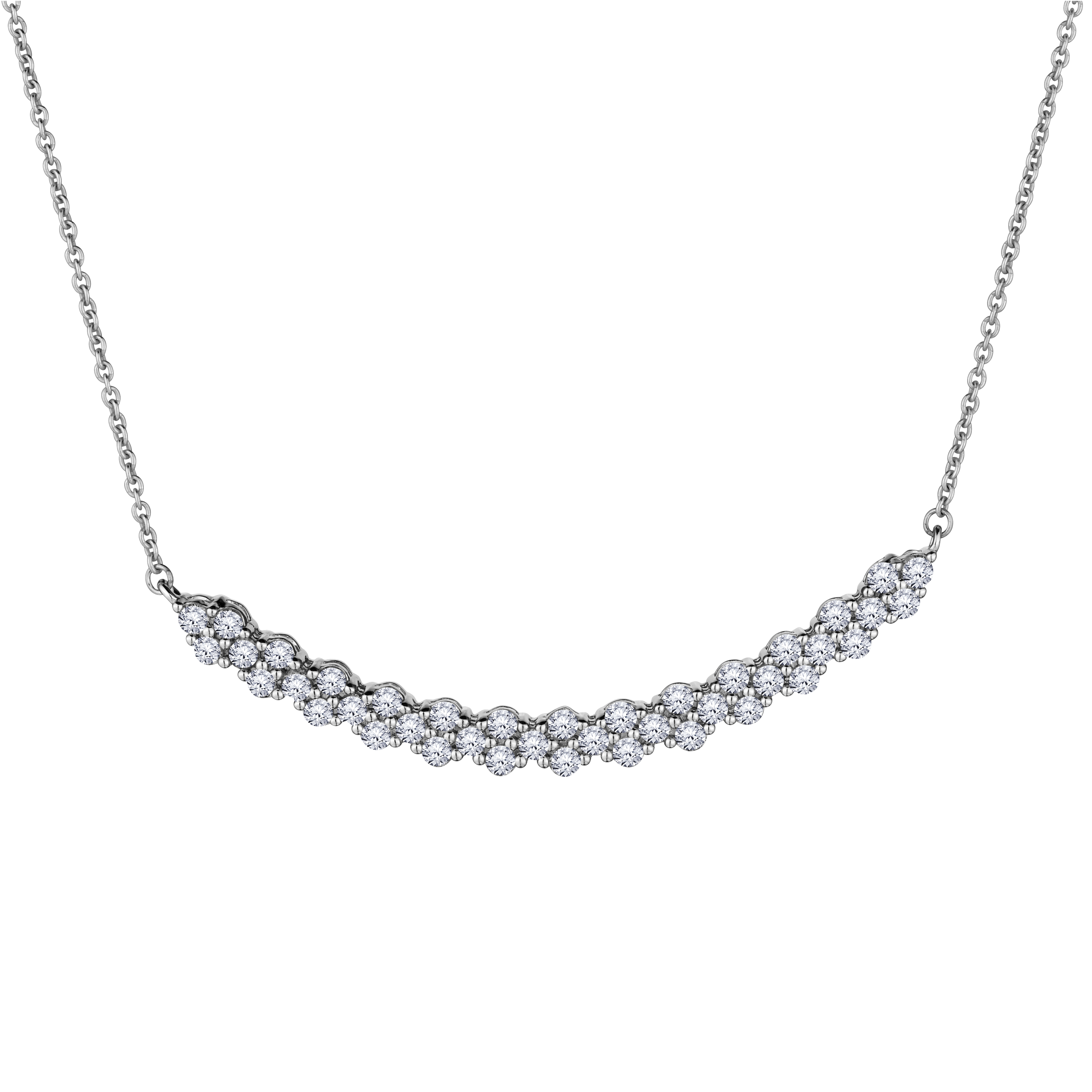 1.00 Carat "Elegance" Diamond Necklace, 10kt White Gold.....................NOW