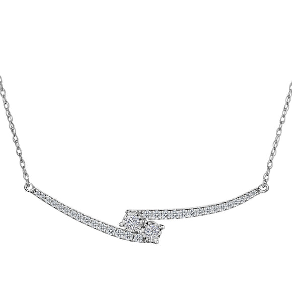 .50 Carat of Diamonds "Together" Necklace, 10kt White Gold.....................NOW