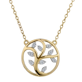 .05 Carat of Diamonds "Tree of Life" Pendant Necklace, 10kt Yellow Gold....................NOW