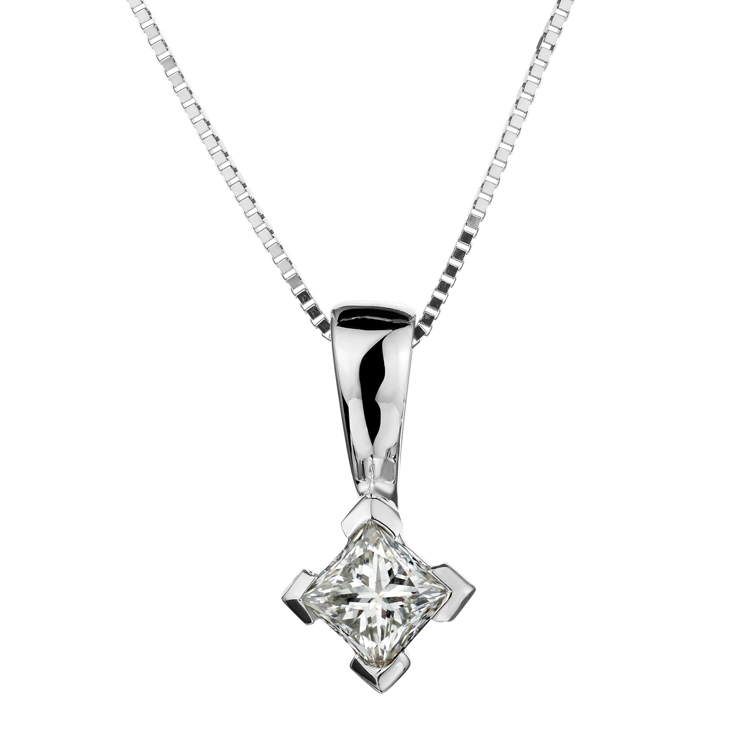 .22 Carat Canadian Princess Diamond Pendant, 10kt White Gold....................Now