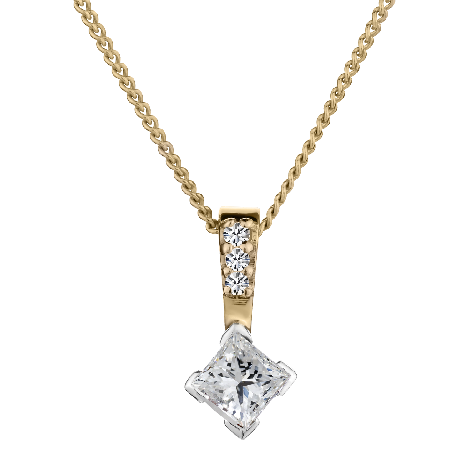 .20 Carat Canadian Princess Diamond Pendant, 10kt Yellow Gold.....................Now