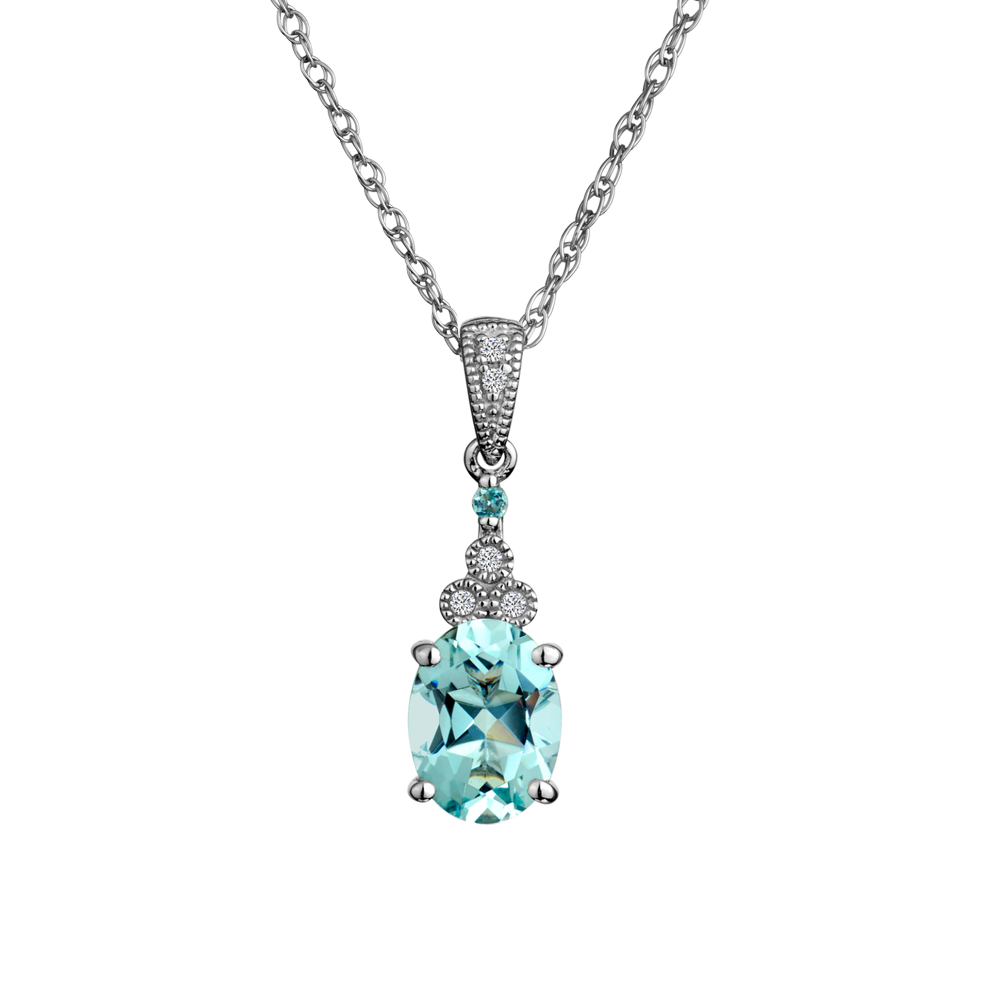 Genuine online aquamarine necklace