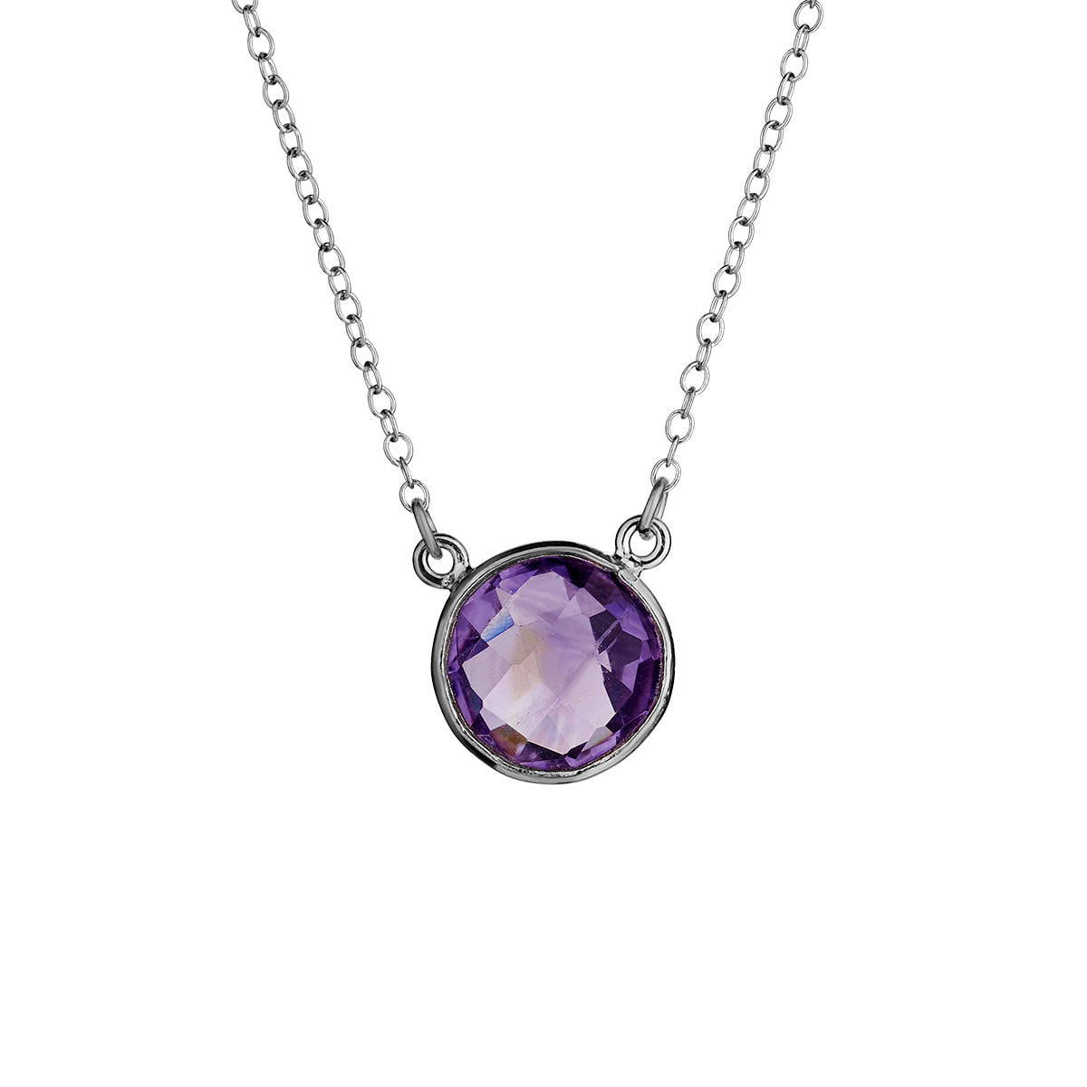 4.00 Carat of Genuine Amethyst "Eclipse" Pendant  Sterling Silver. Necklaces and Pendants. Griffin Jewellery Designs. 