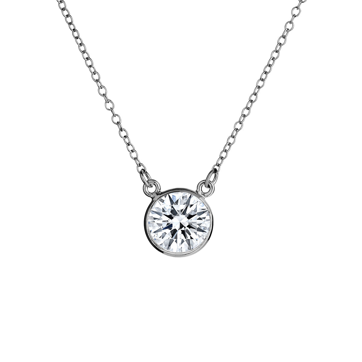 3.11 Carat Genuine White Topaz "Eclipse" Pendant,  Sterling Silver.  Necklaces and Pendants. Griffin Jewellery Designs. 