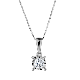 .25 Carat Diamond "Miracle" Pendant,  14kt White Gold. Necklaces and Pendants. Griffin Jewellery Designs.