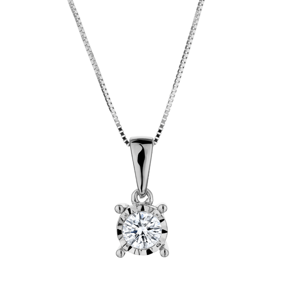 .20 Carat Diamond "Miracle" Pendant,  14kt White Gold. Necklaces and Pendants. Griffin Jewellery Designs.
