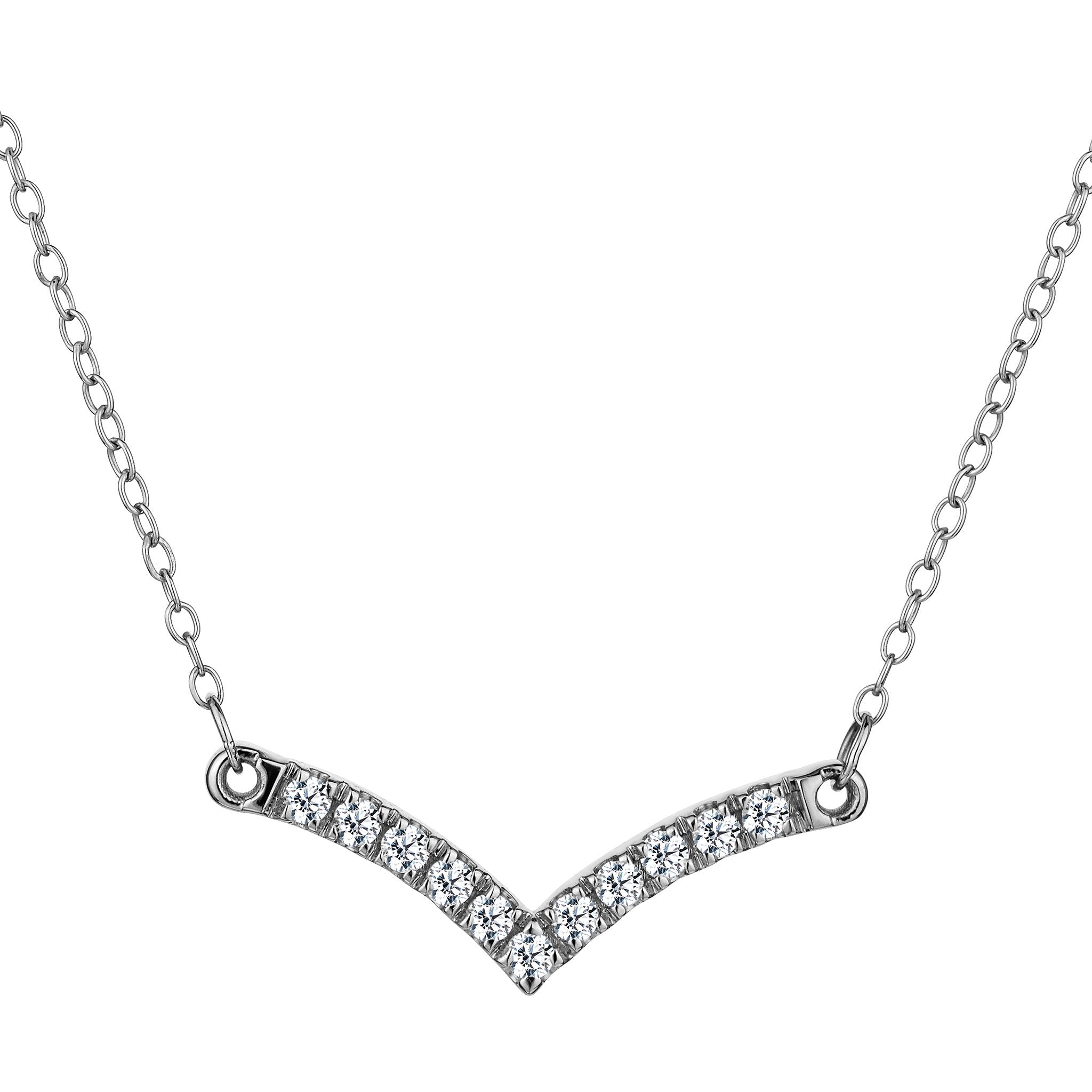 White gold and diamond necklace 0,17 carats