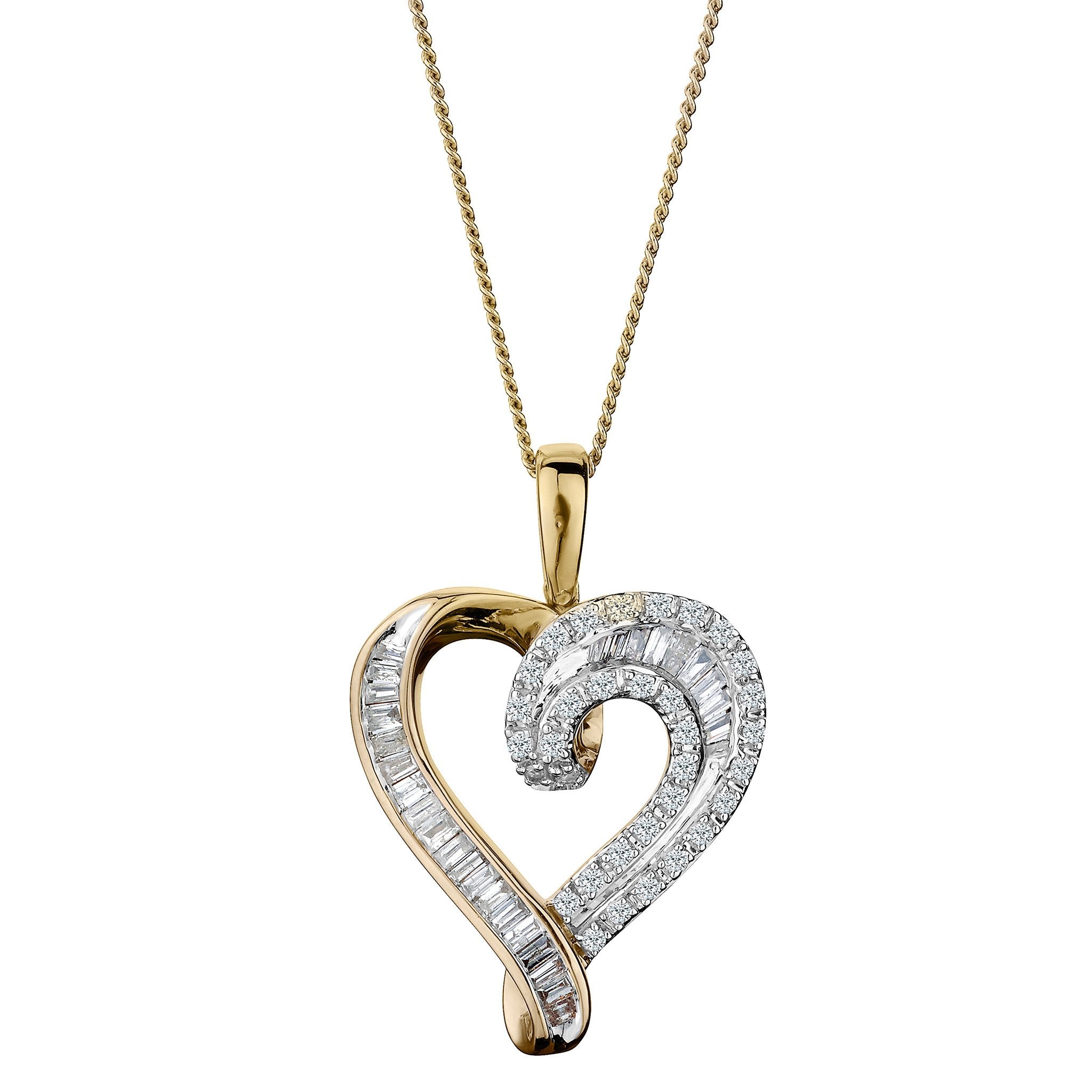 .33 Carat Diamond Heart Pendant,  10kt Yellow Gold. Necklaces and Pendants. Griffin Jewellery Designs. 