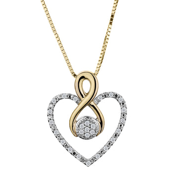 .10 Carat of Diamonds "Infinite Love" Heart Pendant, 10kt Two Tone.…...................NOW - Griffin Jewellery Designs