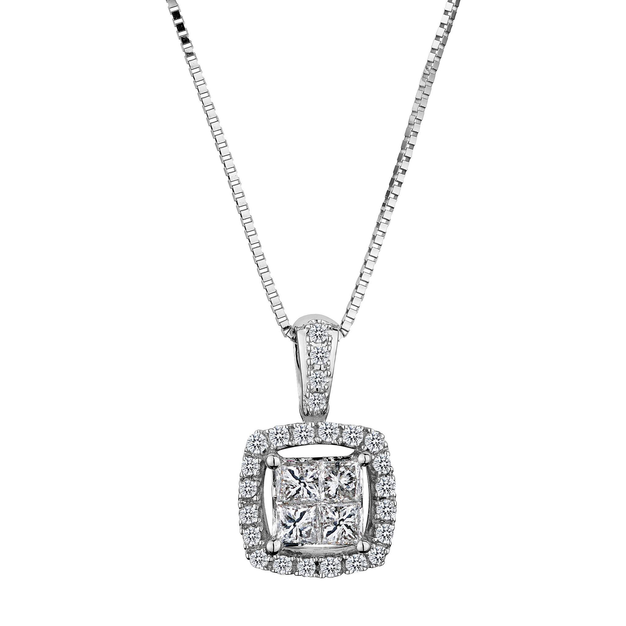 .33 Carat Diamond Pendant,  10kt White Gold. Necklaces and Pendants. Griffin Jewellery Designs. 